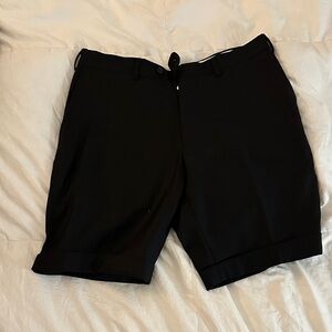 Suitsupply Black Flat Front Men's Shorts
